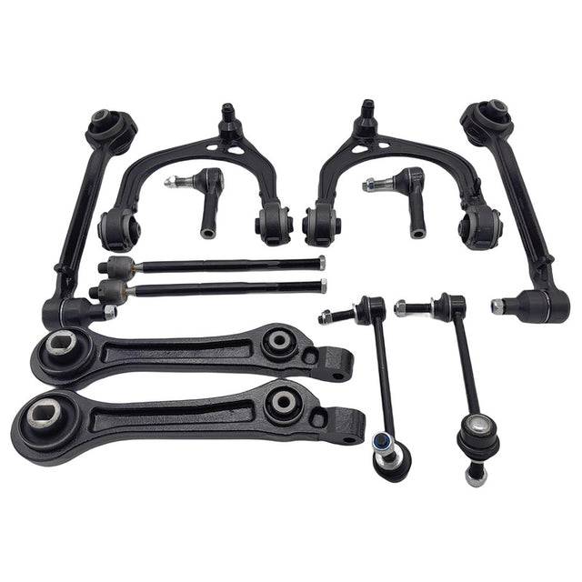 12 Pieces Full Set Front Lower Upper Control Arms Kit Fit For Chrysler 300 C LE LX 2004-2012 - Machter