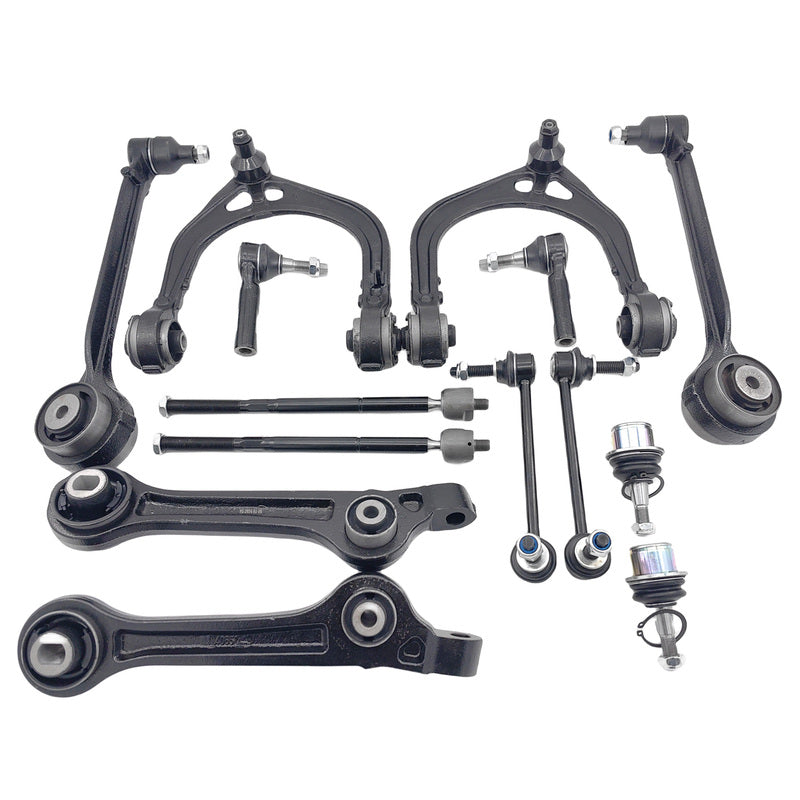 14 Pieces Front Lower Upper Control Arms Kit Fit For Chrysler 300 300C 2012-2021 - Machter