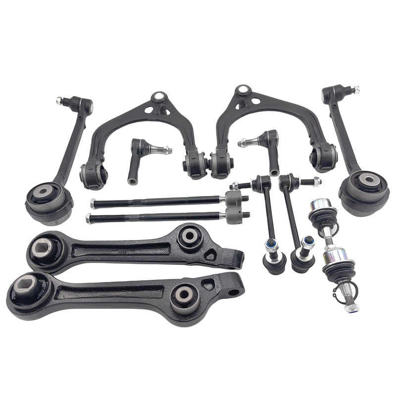 14 Pieces Front Lower Upper Control Arms Kit Fit For Chrysler 300 300C 2012-2021 - Machter