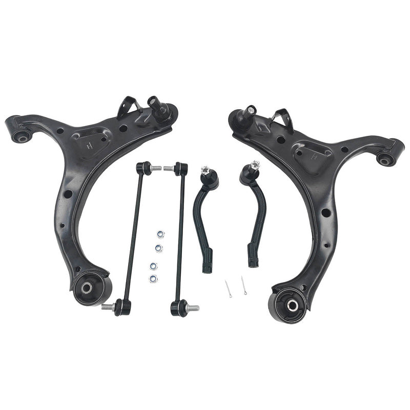 6 x Lower Front Control Arm & Sway Bar End Link Fit For Hyundai Santa Fe CM FWD AWD 2006-2012 - Machter