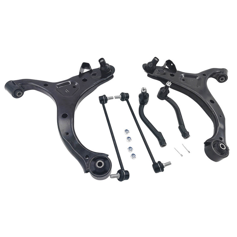 6 x Lower Front Control Arm & Sway Bar End Link Fit For Hyundai Santa Fe CM FWD AWD 2006-2012 - Machter