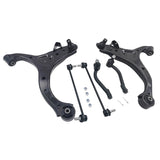 6 x Lower Front Control Arm & Sway Bar End Link Fit For Hyundai Santa Fe CM FWD AWD 2006-2012 - Machter