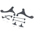 8Pieces Lower Ball Joint Control Arm Sway Bar Link Tie Rod End Kit Fit For Kia Rio JB Sedan & Hatch 08/2005-04/2011 - Machter