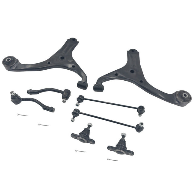 8Pieces Lower Ball Joint Control Arm Sway Bar Link Tie Rod End Kit Fit For Kia Rio JB Sedan & Hatch 08/2005-04/2011 - Machter