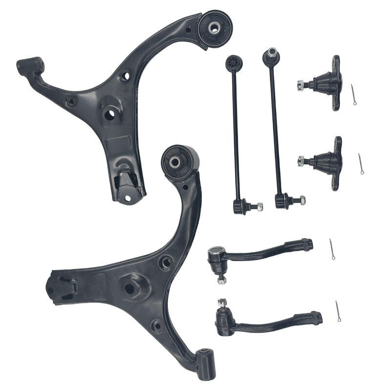 8Pcs Lower Ball Joint Control Arm Sway Bar Link Tie Rod End Kit Fit For Kia Rio JB Sedan & Hatch 08/2005-04/2011 CAKIT-KI001 - Machter