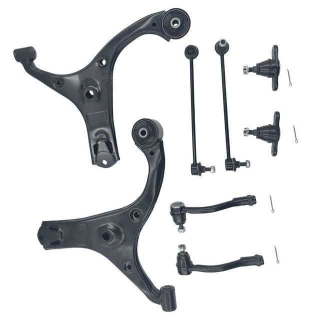 8Pcs Lower Ball Joint Control Arm Sway Bar Link Tie Rod End Kit Fit For Kia Rio JB Sedan & Hatch 08/2005-04/2011 CAKIT-KI001 - Machter