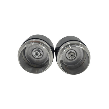 2 x 45mm Trailer Bearing Buddy Protectors Bearing Buddies Stainless Steel With Cap - Machter
