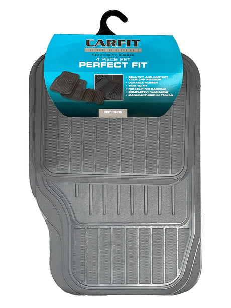 PERFECT FIT GREY 4 PIECE RUBBER - Carfit Mats