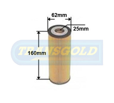 Cartridge Filters Fits Daewoo Korando, Musso, Mercedes Cars (93-00) CF2596 - Transgold | Universal Auto Spares