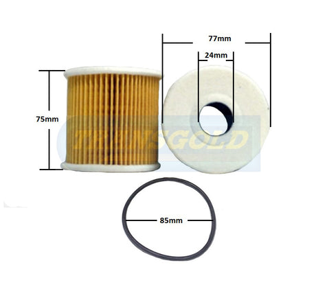 Cartridge Filters Fits Nissan X-Trail Td 01-03 WCO112 CF2598 - Transgold | Universal Auto Spares