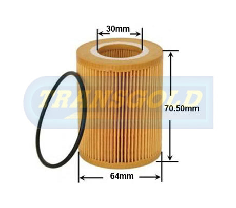 Cartridge Filters Fits Ford Ranger / BT50 (WCO161/R2720P) CF2720 - Transgold | Universal Auto Spares