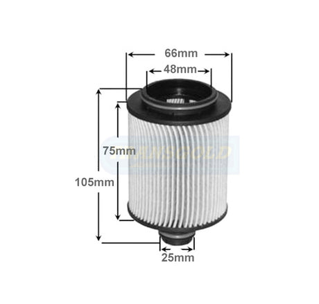 Cartridge Filters Fits Holden Malibu / Opel Astra Diesel WCO166 CF2766 - Transgold | Universal Auto Spares