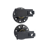 8 x 6.5 Lug 8000LB Superior Shipping Container Wheels Bolt-on Spindle Kit CH004-BLACK-2PCS - Machter