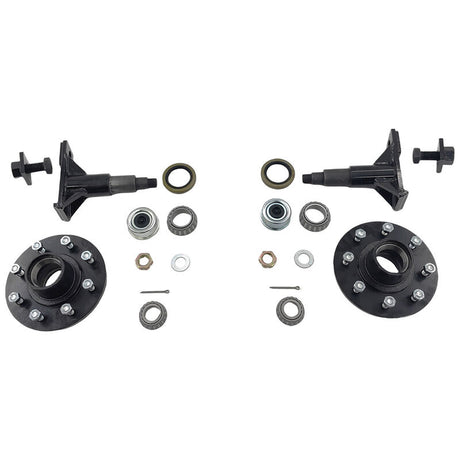 8 x 6.5 Lug 8000LB Superior Shipping Container Wheels Bolt-on Spindle Kit - Machter