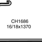 Hose - Heater HOLDEN Commodore VN VQ VG 5.0L CH1686 - MACKAY