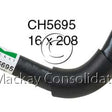 Hose - Heater Toyota 1VDFTV V8 32V DOHC T/D CH5695 - MACKAY