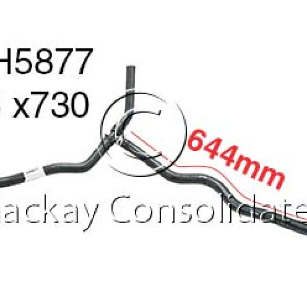 Hose - Heater TOYOTA 1GRFE V6 24V DOHC VVT CH5877 - MACKAY