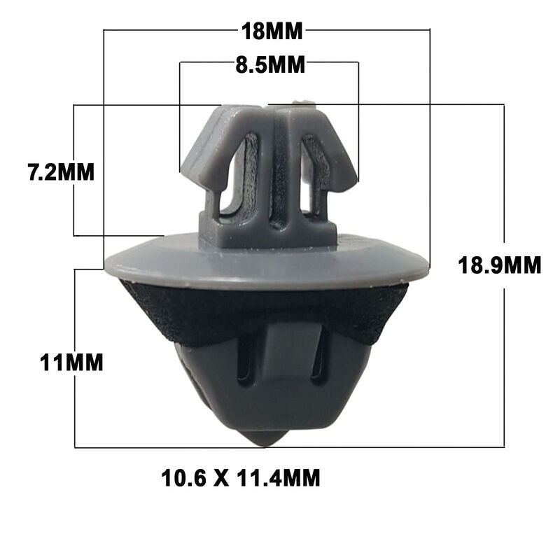 Door Trim Front Body Moulding Repair Flare Panel Clip Fit For Toyota Prado 120 series 12pcs CLIPKIT-TA001 - Machter