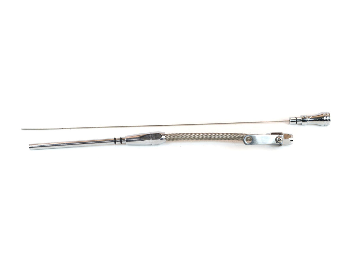 Chev SB 1980 - 85 Braided Dipstick Block Mounted CN20842 - Canton Racing Products - Oil System Components - Canton Racing Products