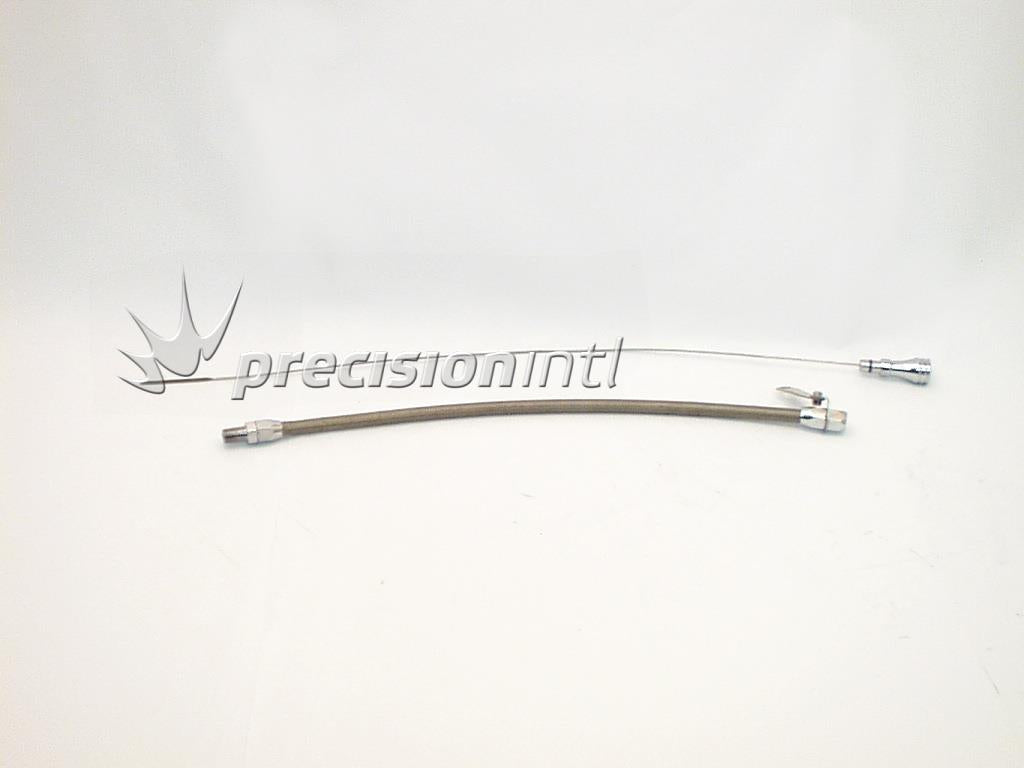 Universal 1/4" NPT Dipstick Kit Braided Flexible Screw In Style CN20854 - Canton Racing Products - Oil System Components - Canton Racing Products