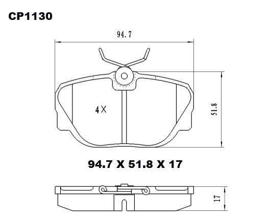 Ceramic DB1130 Brake Pads DB1130 CP1130 - Premier Performance Auto Parts | Universal Auto Spares