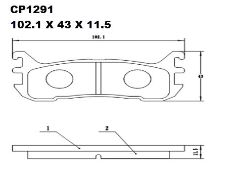 Ceramic Brake Pads CP1291 (DB1291) - Premier Performance Auto Parts