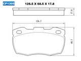 Ceramic Brake Pads CP1305 (DB1305) - Premier Performance Auto Parts | Universal Auto Spares