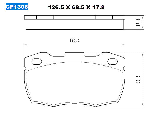 Ceramic Brake Pads CP1305 (DB1305) - Premier Performance Auto Parts | Universal Auto Spares
