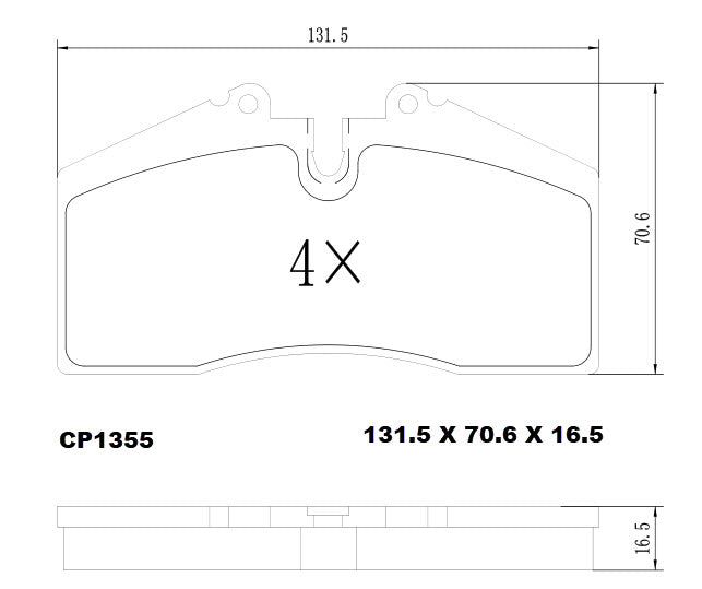 Ceramic Brake Pads CP1355 (DB1355) - Premier Performance Auto Parts | Universal Auto Spares
