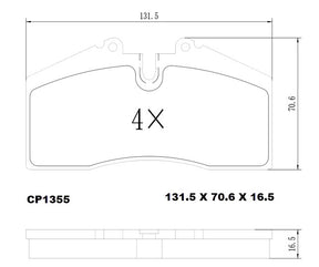 Ceramic Brake Pads CP1355 (DB1355) - Premier Performance Auto Parts | Universal Auto Spares