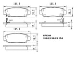 Ceramic Brake Pads CP1384 (DB1384) - Premier Performance Auto Parts