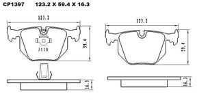 Ceramic Brake Pads CP1397 (DB1397) - Premier Performance Auto Parts | Universal Auto Spares