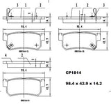 Ceramic DB1814 Brake Pads DB1814 CP1814 - Premier Performance Auto Parts | Universal Auto Spares