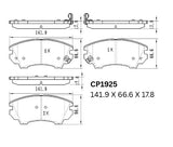 Ceramic DB1925 Brake Pads DB1925 CP1925 - Premier Performance Auto Parts | Universal Auto Spares