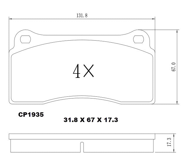 Ceramic DB1935 Brake Pads DB1935 CP1935 - Premier Performance Auto Parts | Universal Auto Spares