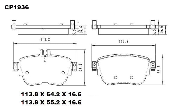 Ceramic DB1936 Brake Pads DB1936 CP1936 - Premier Performance Auto Parts | Universal Auto Spares