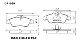 Ceramic DB1959 Brake Pads DB1959 CP1959 - Premier Performance Auto Parts | Universal Auto Spares