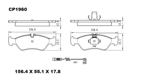Ceramic DB1960 Brake Pads DB1960 CP1960 - Premier Performance Auto Parts | Universal Auto Spares