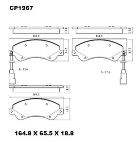 Ceramic DB1967 Brake Pads DB1967 CP1967 - Premier Performance Auto Parts | Universal Auto Spares