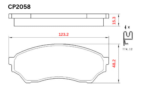 Ceramic DB2058 Brake Pads DB2058 CP2058 - Premier Performance Auto Parts | Universal Auto Spares
