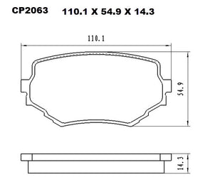 Ceramic Brake Pads CP2063 (DB2063) - Premier Performance Auto Parts | Universal Auto Spares