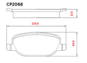 Ceramic DB2068 Brake Pads DB2068 CP2068 - Premier Performance Auto Parts | Universal Auto Spares