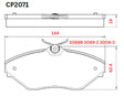 Ceramic DB2071 Brake Pads DB2071 CP2071 - Premier Performance Auto Parts | Universal Auto Spares