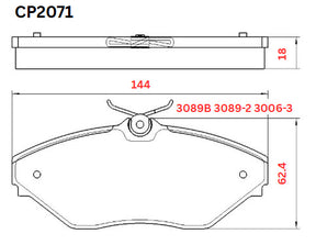 Ceramic DB2071 Brake Pads DB2071 CP2071 - Premier Performance Auto Parts | Universal Auto Spares