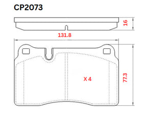Ceramic DB2073 Brake Pads DB2073 CP2073 - Premier Performance Auto Parts | Universal Auto Spares