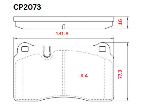 Ceramic DB2073 Brake Pads DB2073 CP2073 - Premier Performance Auto Parts | Universal Auto Spares