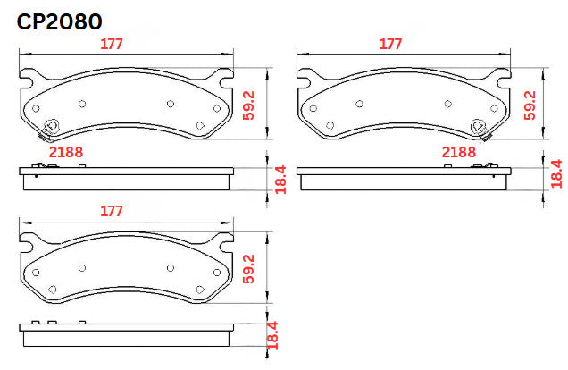 Ceramic DB2080 Brake Pads DB2080 CP2080 - Premier Performance Auto Parts | Universal Auto Spares