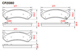 Ceramic DB2080 Brake Pads DB2080 CP2080 - Premier Performance Auto Parts | Universal Auto Spares