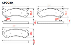 Ceramic DB2080 Brake Pads DB2080 CP2080 - Premier Performance Auto Parts | Universal Auto Spares