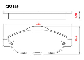 Ceramic DB2119 Brake Pads DB2119 CP2119 - Premier Performance Auto Parts | Universal Auto Spares